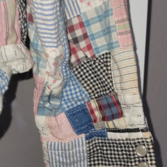 Polo Jeans Co. Vintage Ralph Lauren Patchwork Madras Ladies Western Shirt Pearl - Picture 5 of 16